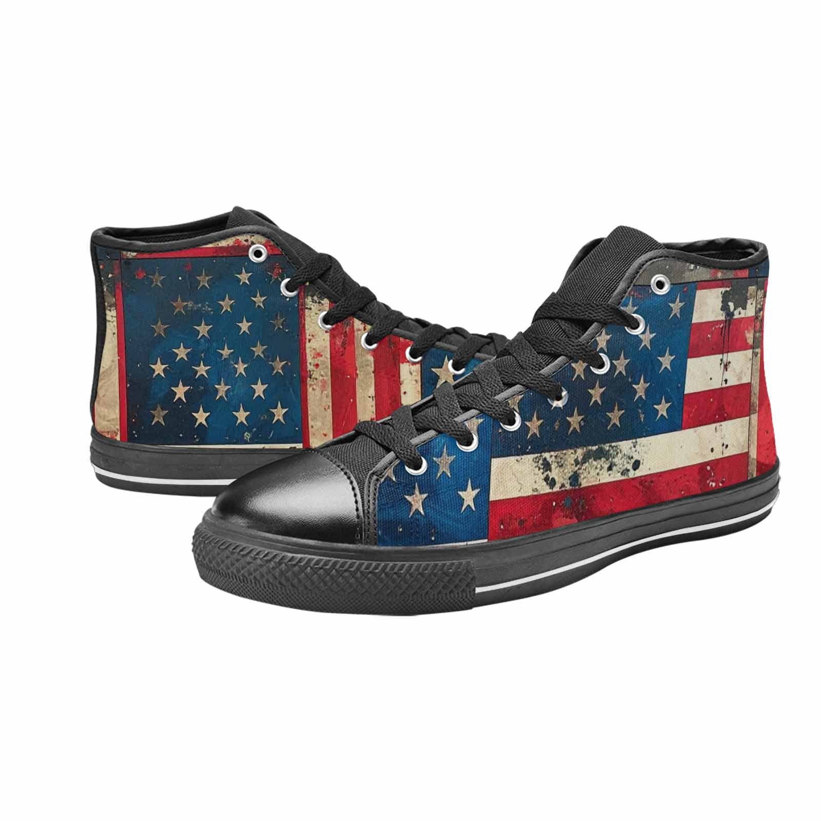 MEN'S American Flag Stars High Top Canvas Y2K Custom Sneakers
