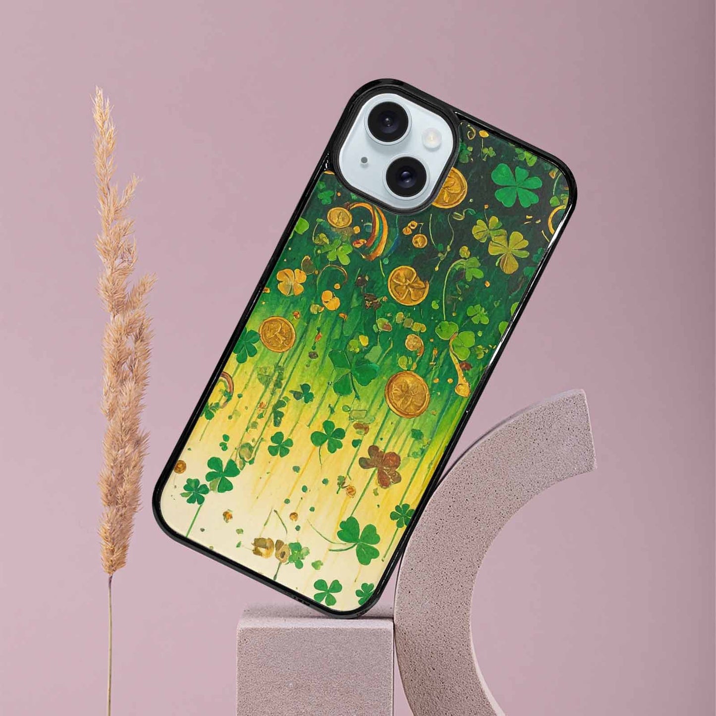 iPhone 15 Plus Case — St Patrick\'s Clover St Patrick\'s Clover, Custom Phone Case