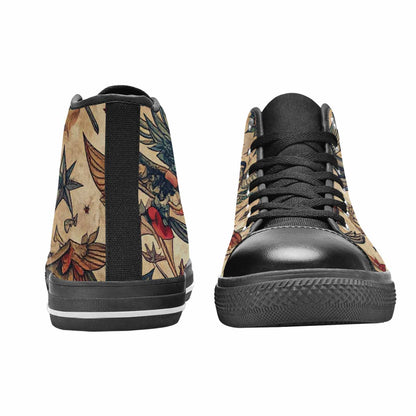 MEN'S Old School Tattoo High Top Canvas Aesthetic Sneakers