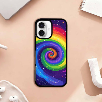 iPhone 17 Case — Rainbow Pride Galaxy Seamless Galaxy Space, Custom Art Phone Cover