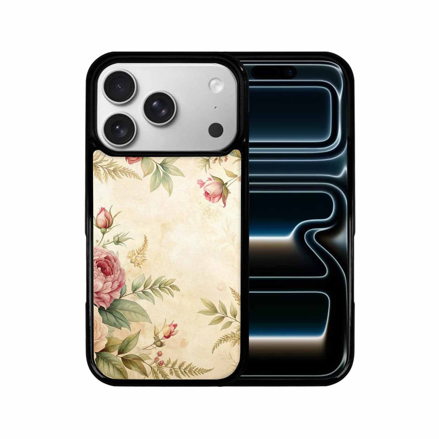 iPhone 17 Pro Case — Vintage Botanical Art Pattern Floral, Custom Printed Phone Case