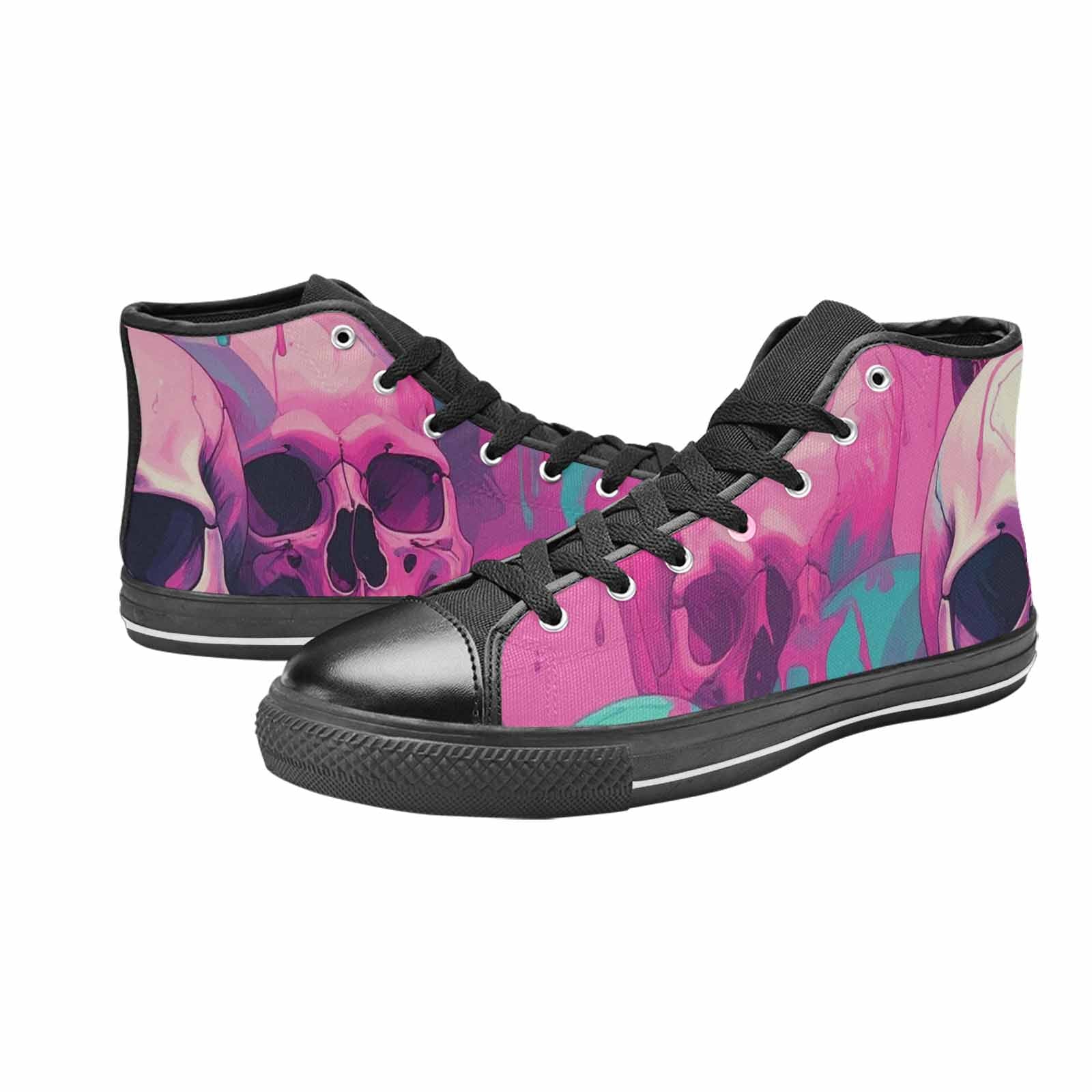 WOMEN'S Thousands Of Skulls High Top Canvas Cottagecore Shoes
