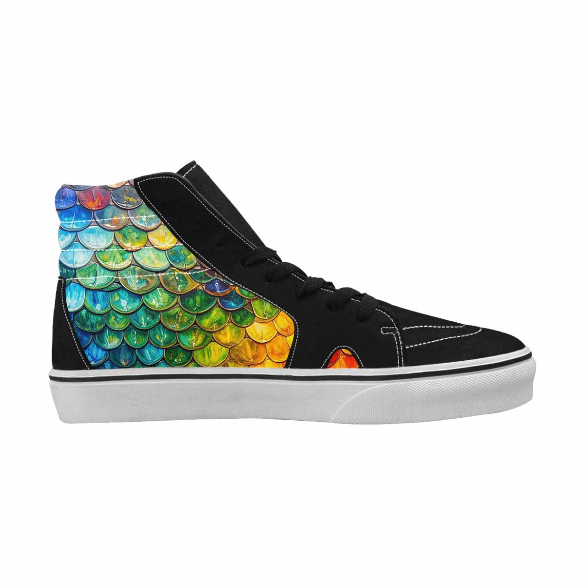 MEN'S Reptile Scale High Top Canvas Dreamlike Custom Shoes