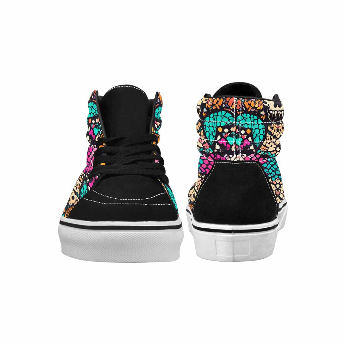 WOMEN'S Snake Print Skull High Top Canvas Cottagecore Shoes