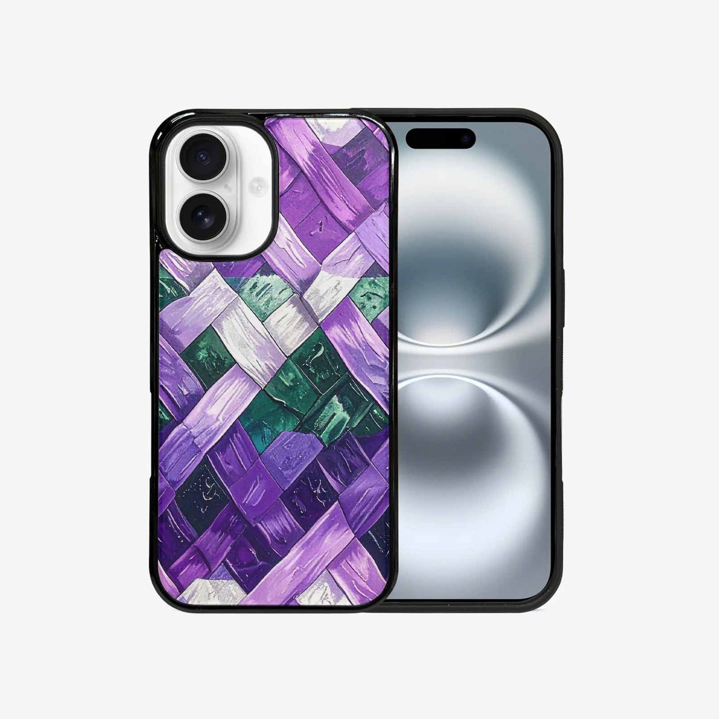 iPhone 16 Case — Genderqueer Flag Color Theme Small Rainbow, Custom Phone Case
