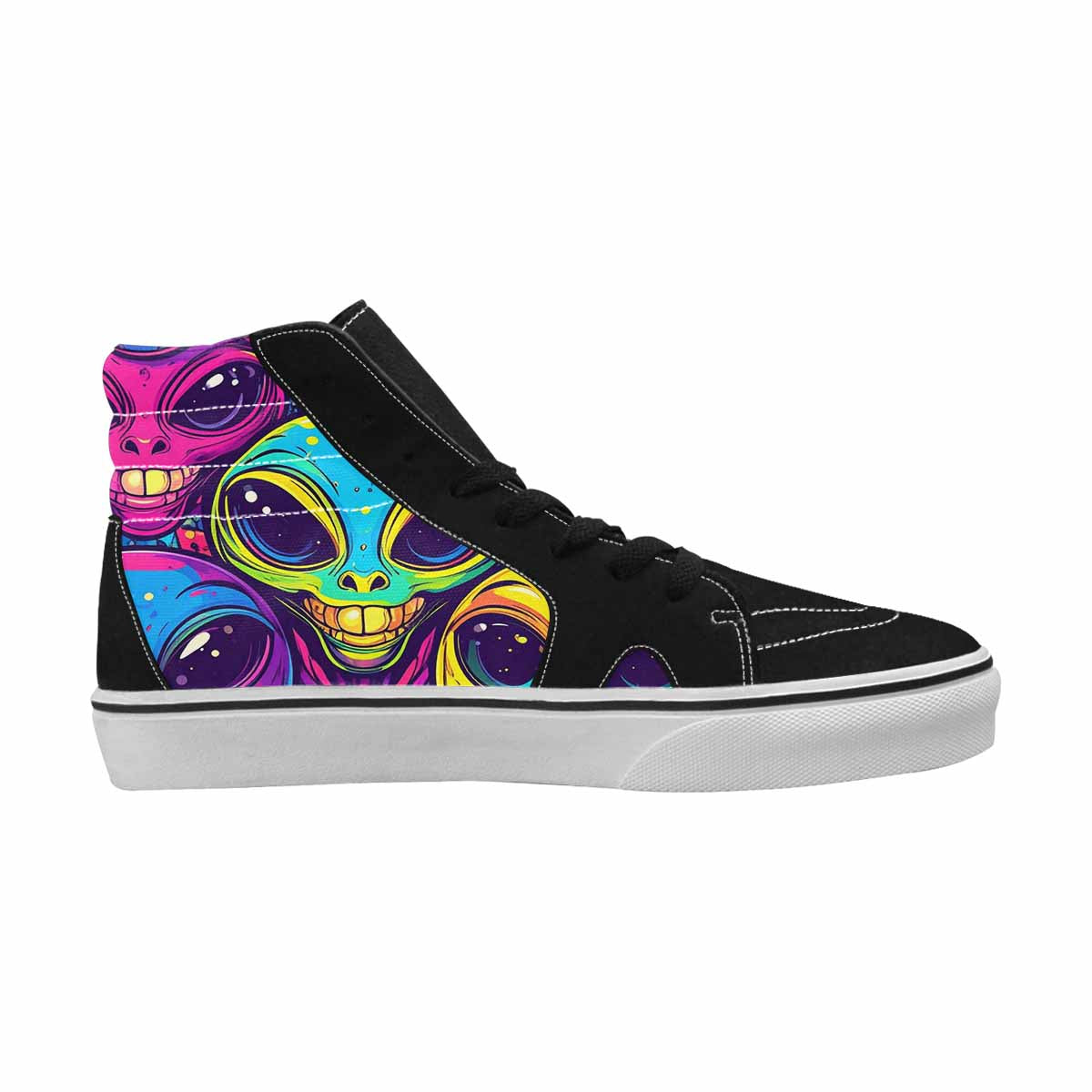 MEN'S Alien Ufo Cartoon High Top Canvas Surreal Sneakers