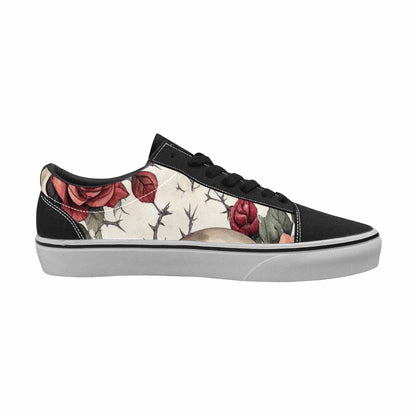 MEN'S Skulls - Roses Canvas Lace-Up Dreamcore Custom Shoes