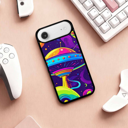 iPhone 17 Air Case — Alien Ufo Cartoon Art Pattern Alien, Custom Designed Case Cover