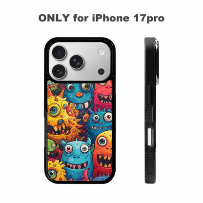 iPhone 17 Pro Case — Small Cartoon Monster Character Pattern Cartoon, Unique Phone Case Design