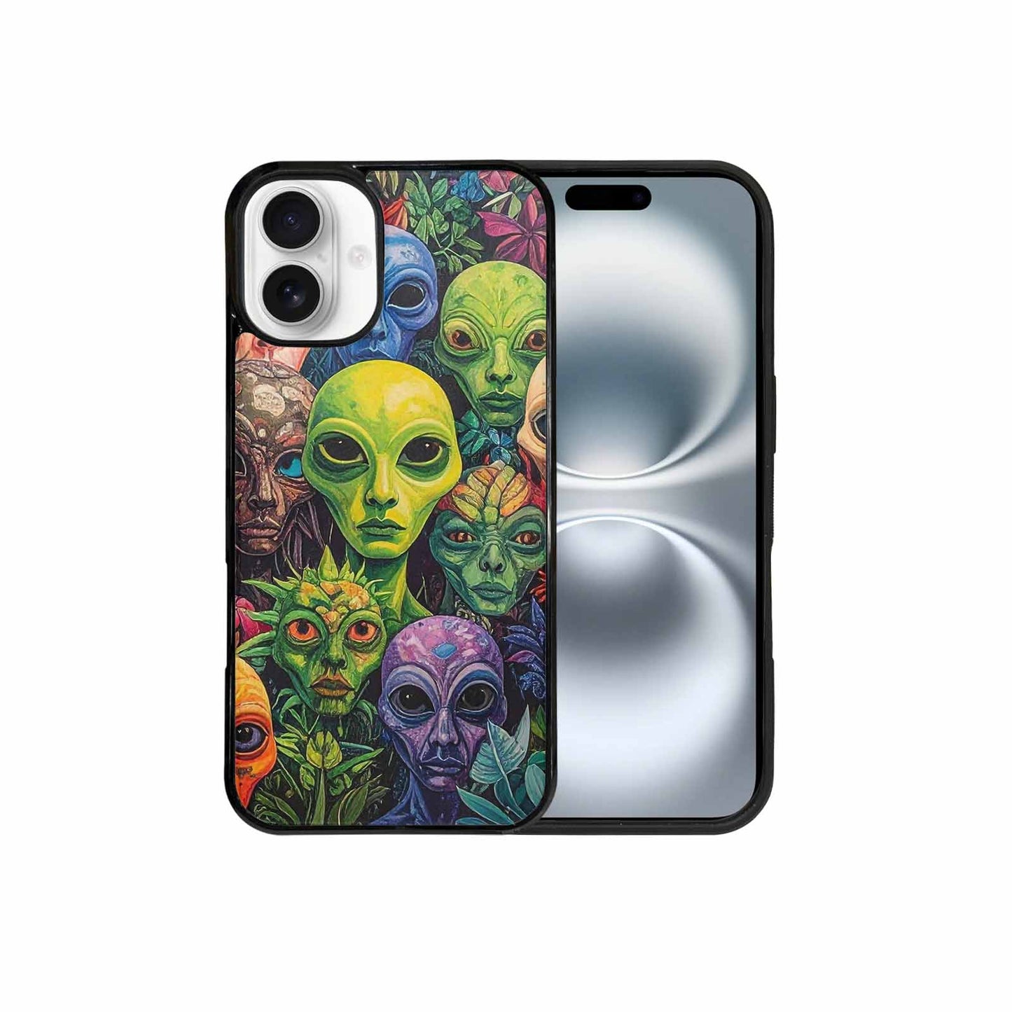 iPhone 16 Plus Case — Aliens Pattern Hundreds Of Sma, Original Design Phone Case
