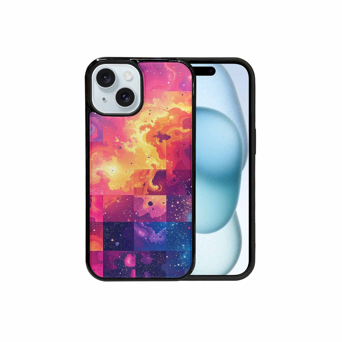 iPhone 15 Case — Cosmic Creature And Object Mashup Pattern, Personalized Phone Case