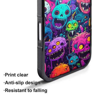 iPhone 17 Pro Max Case — Mixed Toxic Glow Creature Cartoon Cute, Custom Designed Case Cover