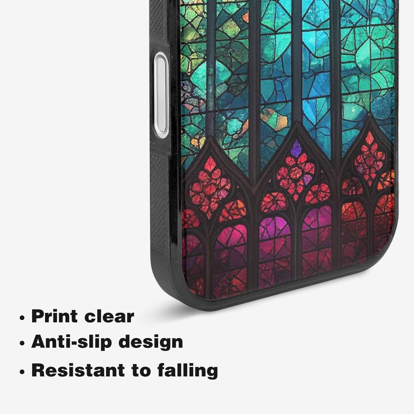 iPhone 16 Case — Stained Glass Window Pattern Seamless Repeat, Original Design Phone Case