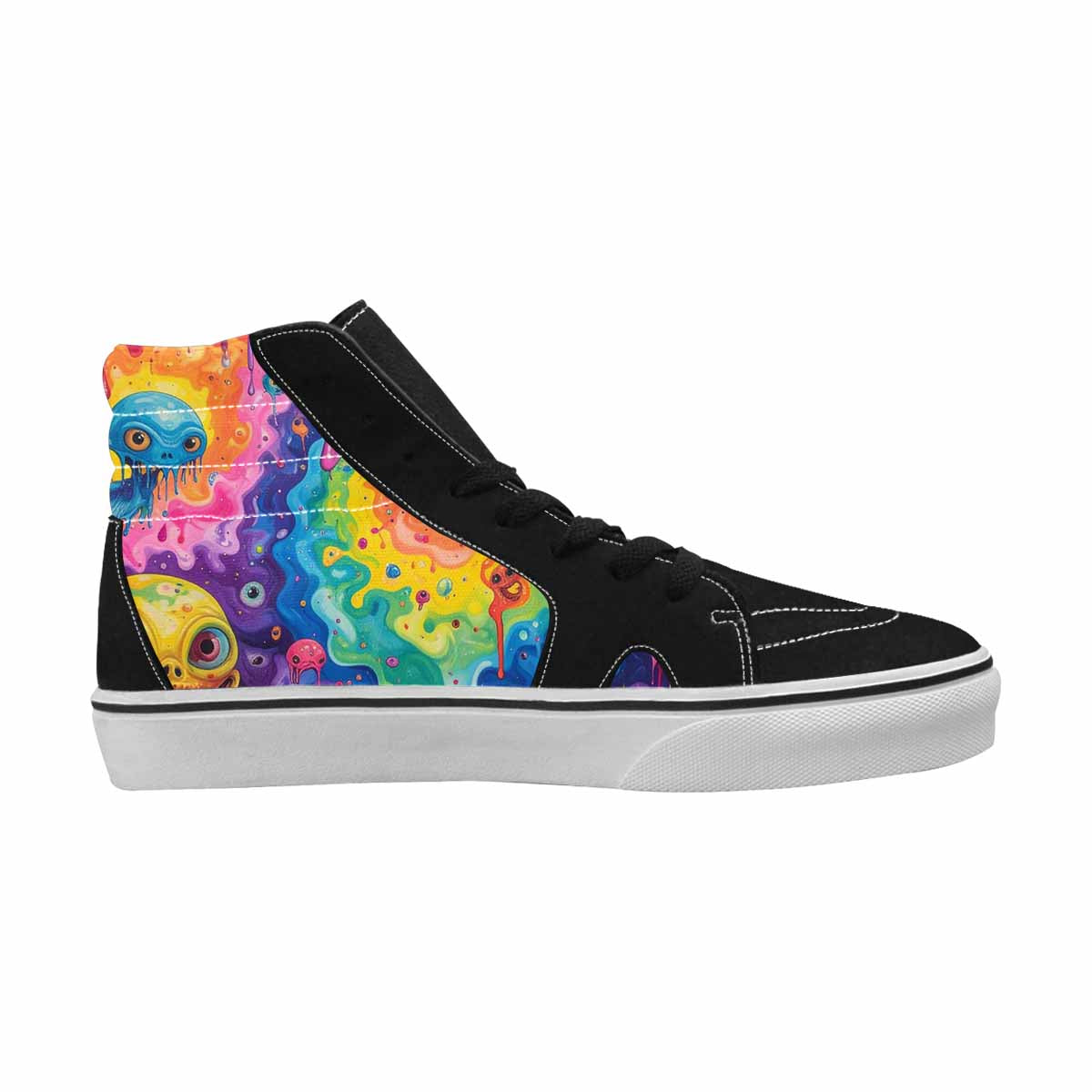 MEN'S Aliens  Tie Dye High Top Canvas Dark Academia Sneakers