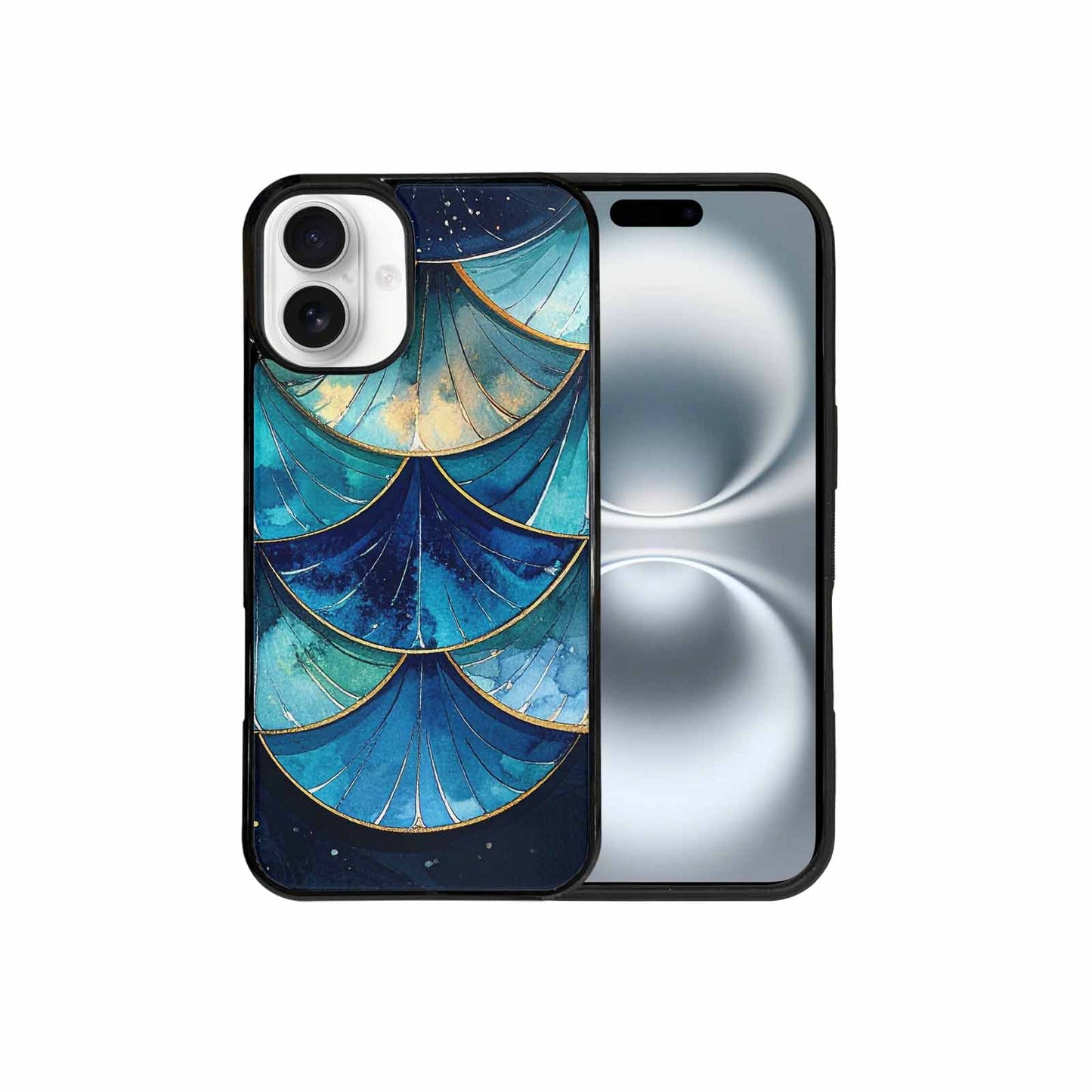 iPhone 16 Plus Case — Mermaid Scale Art Pattern, Custom Made Phone Cover