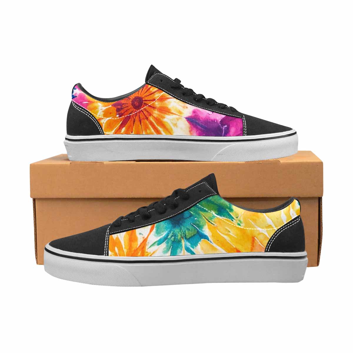 WOMEN'S Tie Dye Mixed Style Canvas Lace-Up Cottagecore Shoes