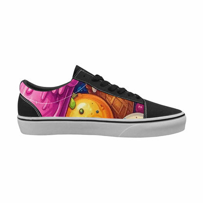 WOMEN'S Ice Cream Monsters  Lace-Up Canvas Neon Fantasy Shoes