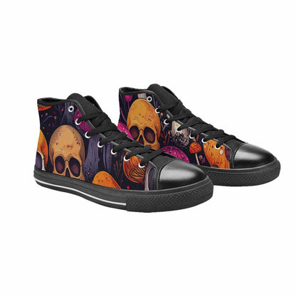 MEN'S Mushroom Skulls High Top Canvas Y2K Custom Sneakers