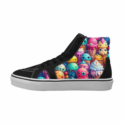 MEN'S Melting Ice Cream Monster High Top Canvas Dreamlike Shoes
