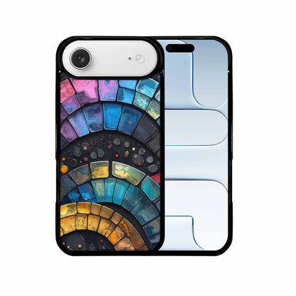 iPhone 17 Air Case — Metallic Reptile Rainbow Arc Original Art, Custom Made Phone Cover