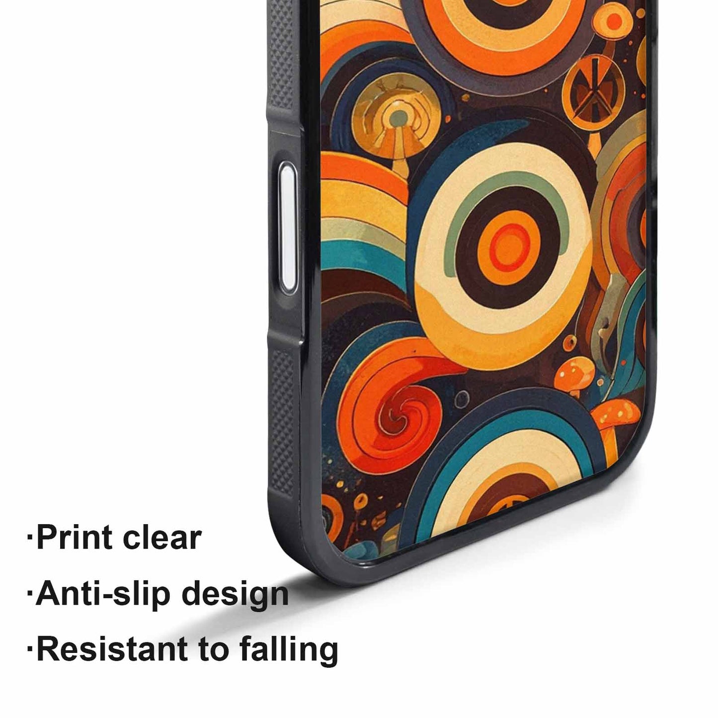 iPhone 17 Pro Case — Small Groovy Peace Sign Swirl Original, Original Design Phone Case
