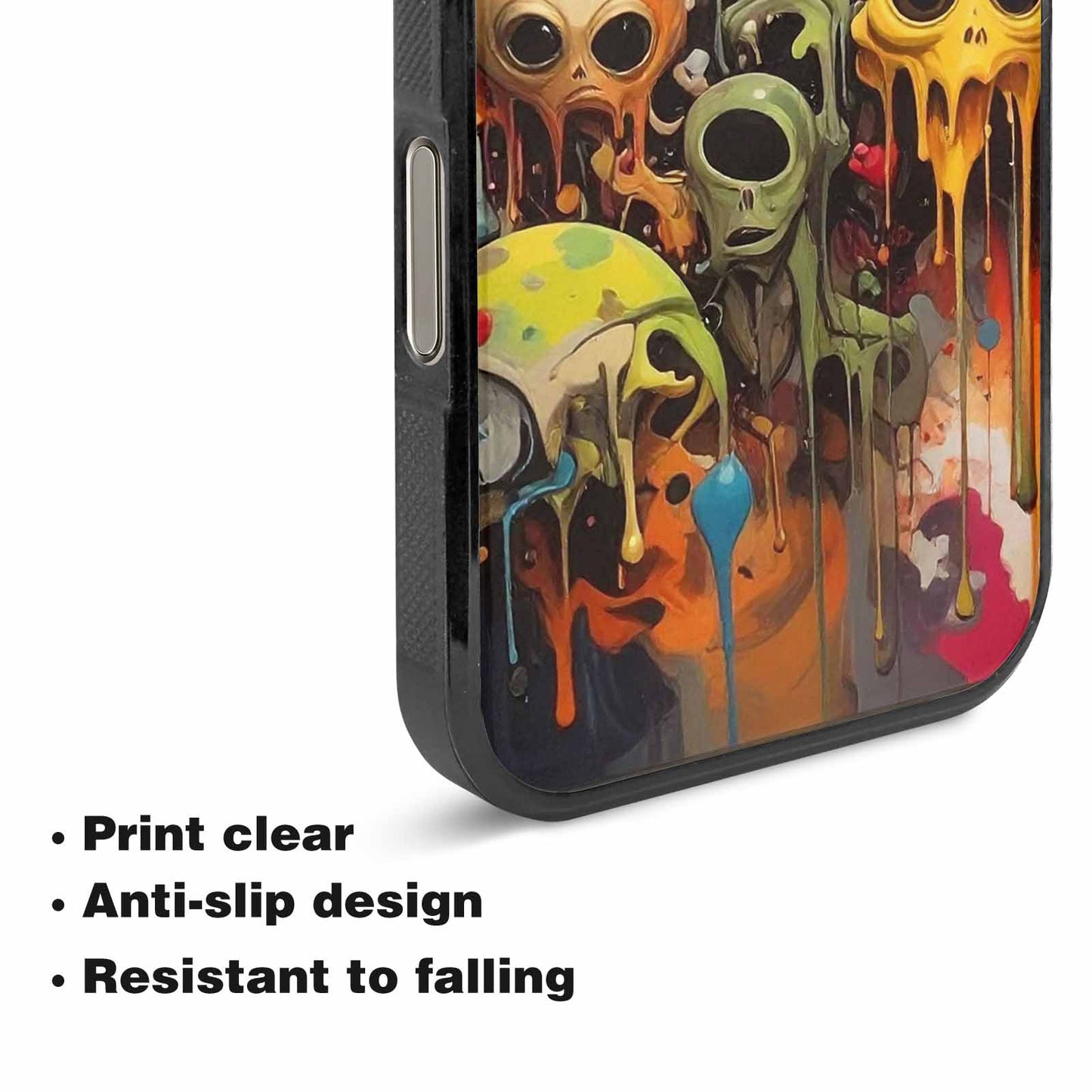 iPhone 16 Pro Max Case — Aliens Camomelting Aliens Patt, Custom Printed Phone Case