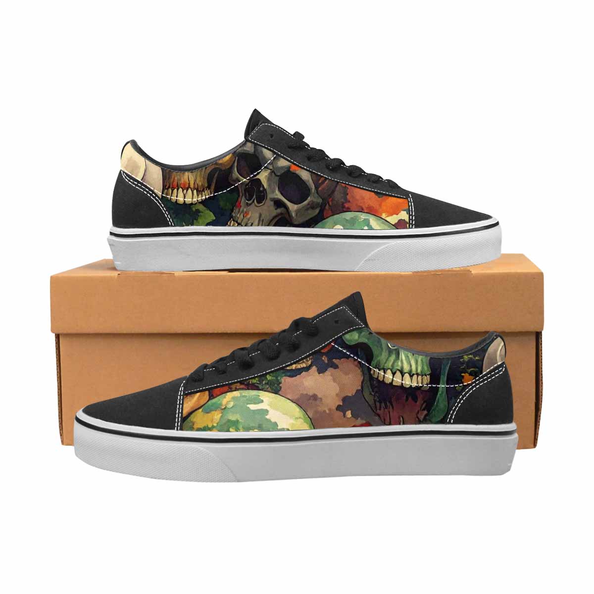 WOMEN'S Skulls  Camo Skulls Lace-Up Canvas Dreamlike Shoes