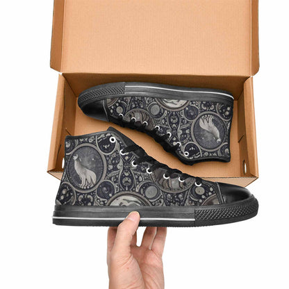 MEN'S Wolves Everywhere Collage High Top Canvas Y2K Custom Sneakers