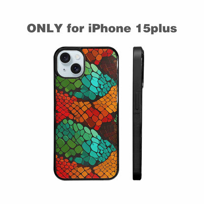 iPhone 15 Plus Case — Dark Snake Print Custom, Unique Phone Case Design