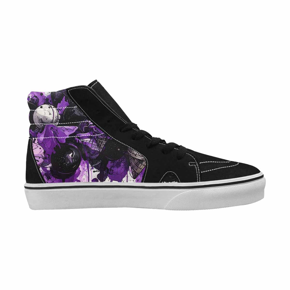 MEN'S Ice Cream Motif High Top Canvas Grunge Custom Shoes