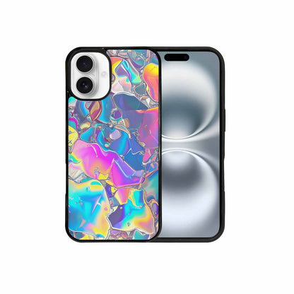iPhone 16 Plus Case — Holographic Iridescent Shimmer Pattern Hundreds Of, Custom Printed Phone Case