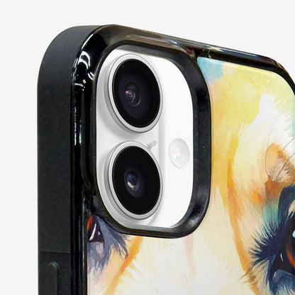 iPhone 16 Case — Golden Retriever Watercolor Art Pattern, Custom Printed Phone Case
