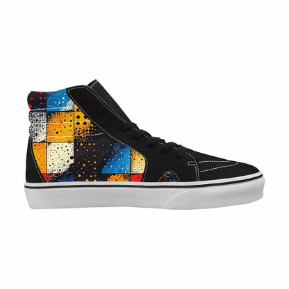 WOMEN'S Comic Book Halftone High Top Canvas Wallpaper Art Custom Sneakers