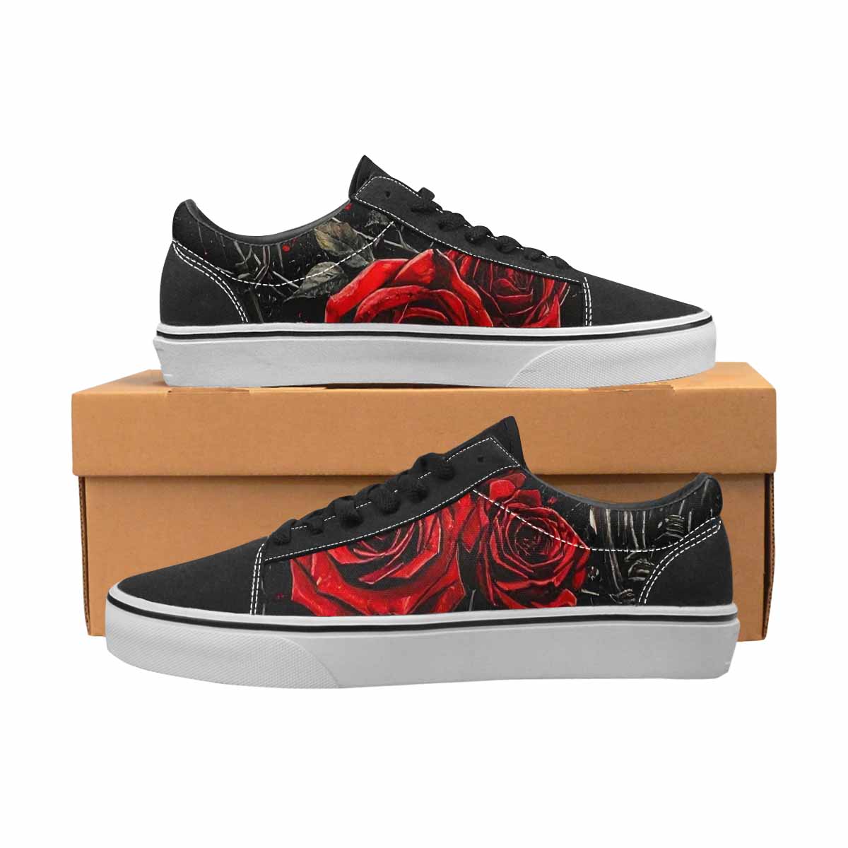 WOMEN'S Barbed Wire Coil Lace-Up Canvas Vivid Custom Sneakers