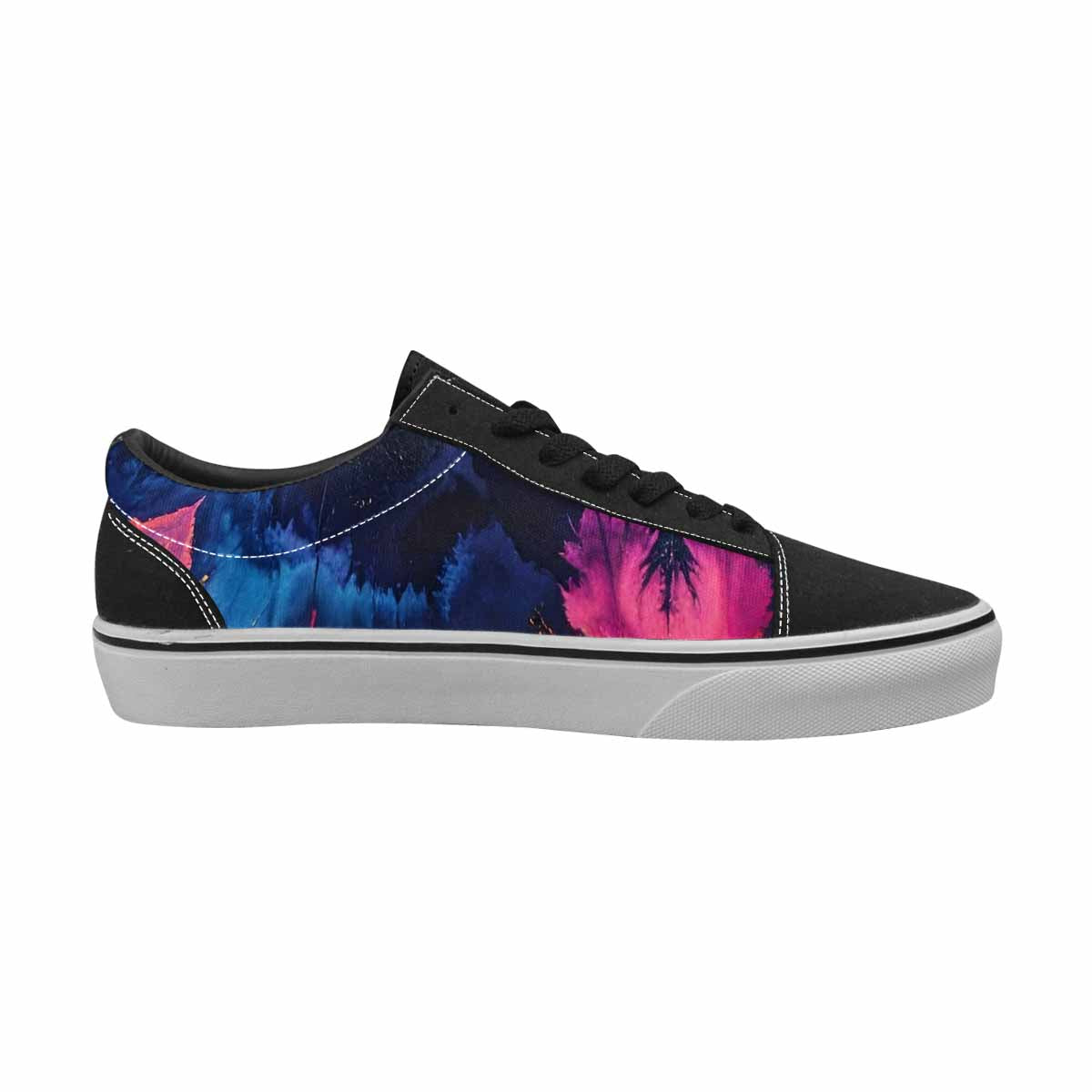 WOMEN'S Tie Dye Dark Canvas Lace-Up Y2K Custom Sneakers