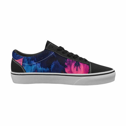 WOMEN'S Tie Dye Dark Canvas Lace-Up Y2K Custom Sneakers