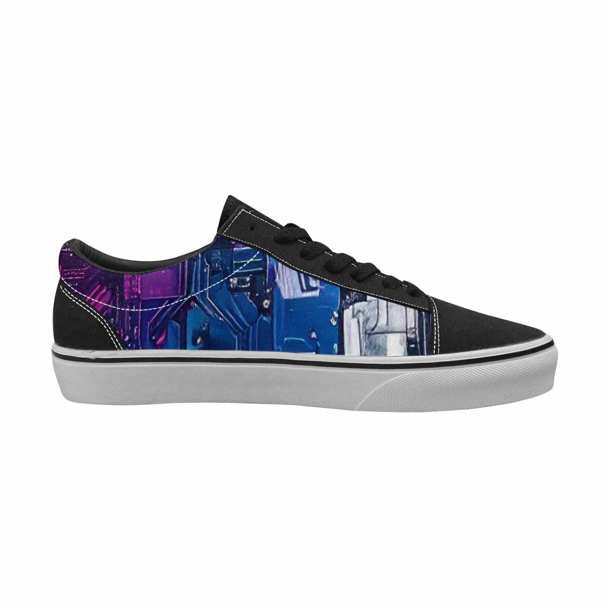 WOMEN'S Circuit Board Cyberpunk Canvas Lace-Up Vivid Custom Shoes