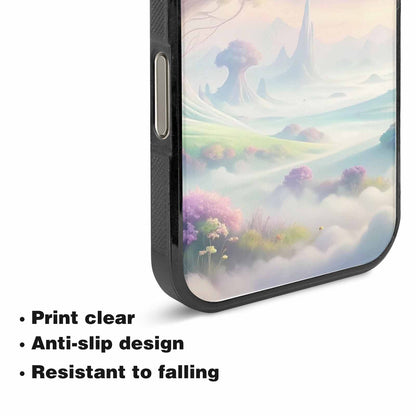 iPhone 15 Pro Max Case — Surrealist Dreamscape Illustration Pattern, Personalized Phone Case