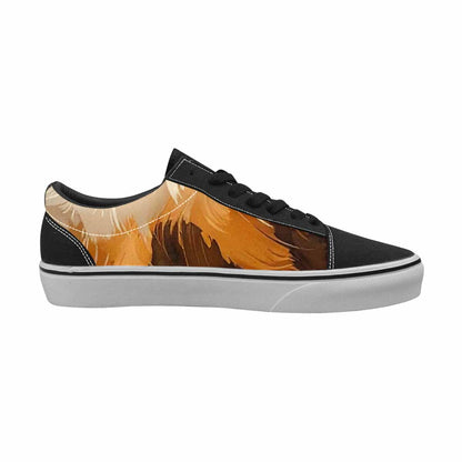 MEN'S Leopard Soft Airbrush Gradient Canvas Lace-Up Vivid Custom Sneakers