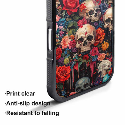 iPhone 17 Pro Max Case — Skulls And Roses Skulls Gothic Skulls, Personalized Phone Case