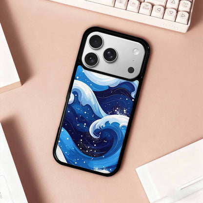 iPhone 17 Pro Case — Glossy Winter Wave Seamless Cartoon Cute, Unique Phone Case Design