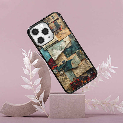 iPhone 15 Pro Max Case — Distressed Grunge Texture Pattern Hundreds Of, Customized Protective Case