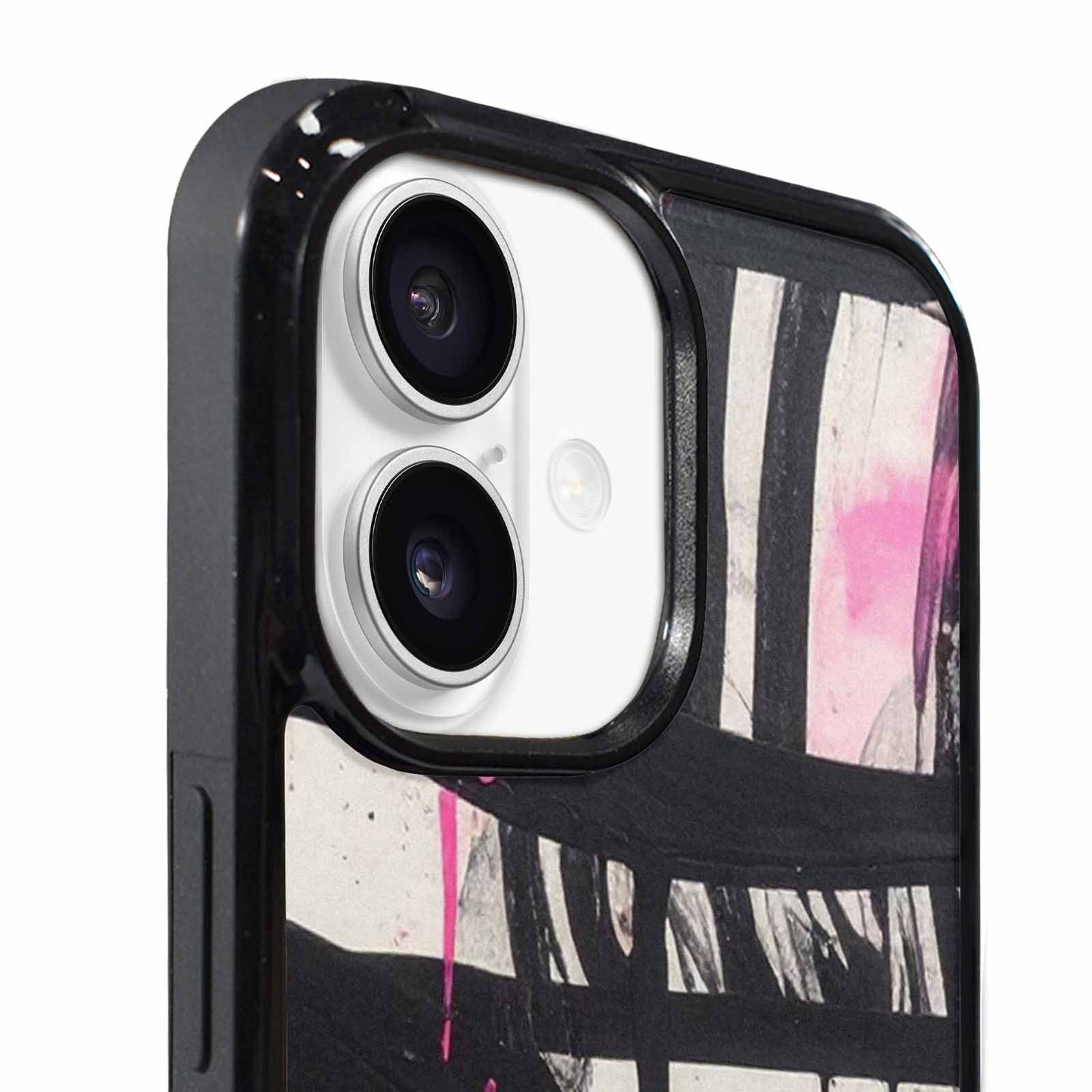 iPhone 17 Case — Black &amp; Pink Ink Animal Print, Unique Phone Case Design