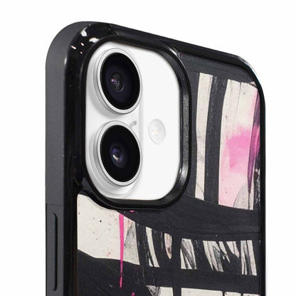 iPhone 17 Case — Black &amp; Pink Ink Animal Print, Unique Phone Case Design