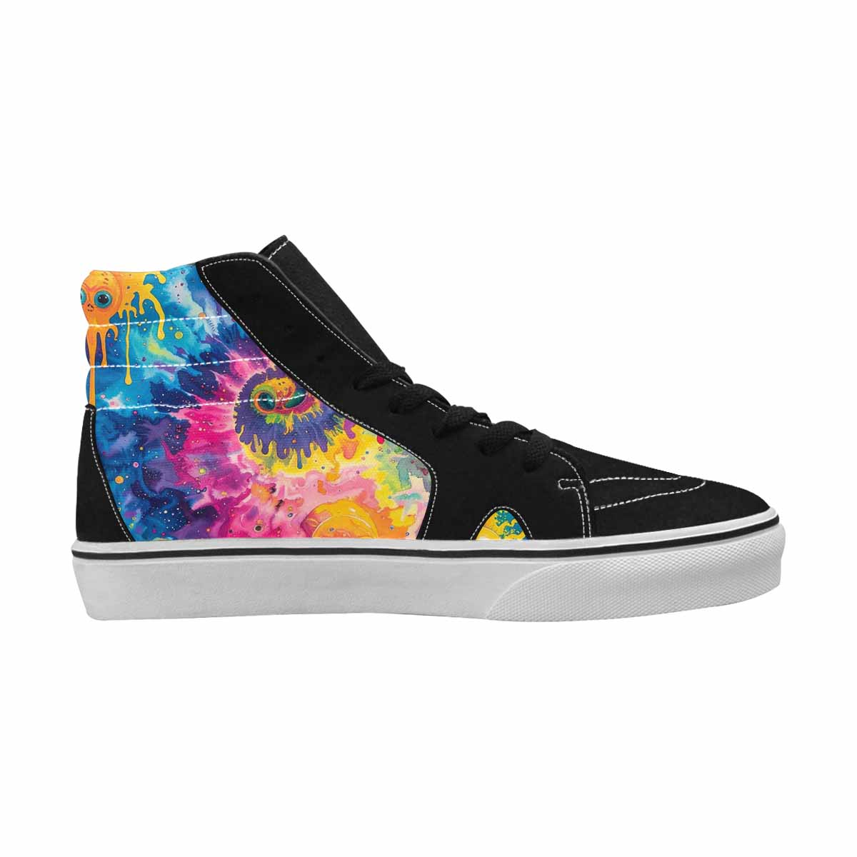 MEN'S Aliens  Tie Dye High Top Canvas Melting Art Sneakers