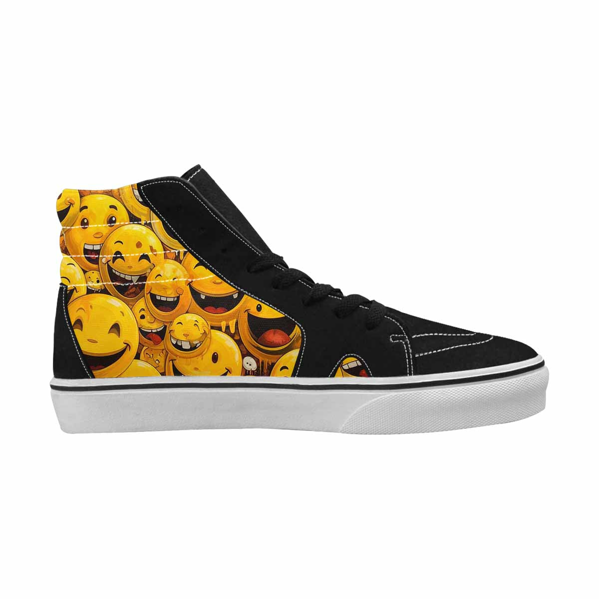 MEN'S Melting Moon Smiley — High Top Canvas Y2K Shoes