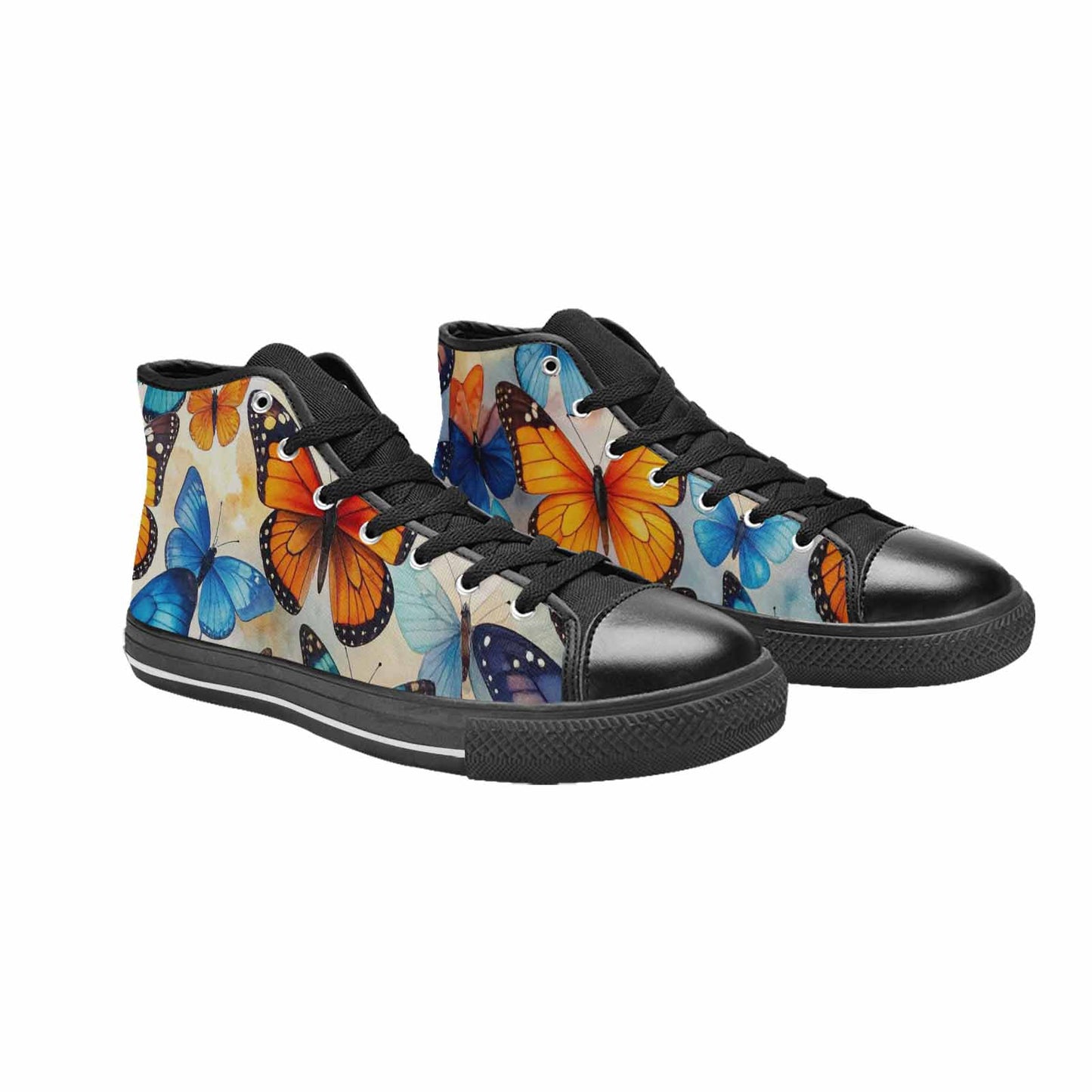 MEN'S Butterfly Wing High Top Canvas Vivid Custom Shoes