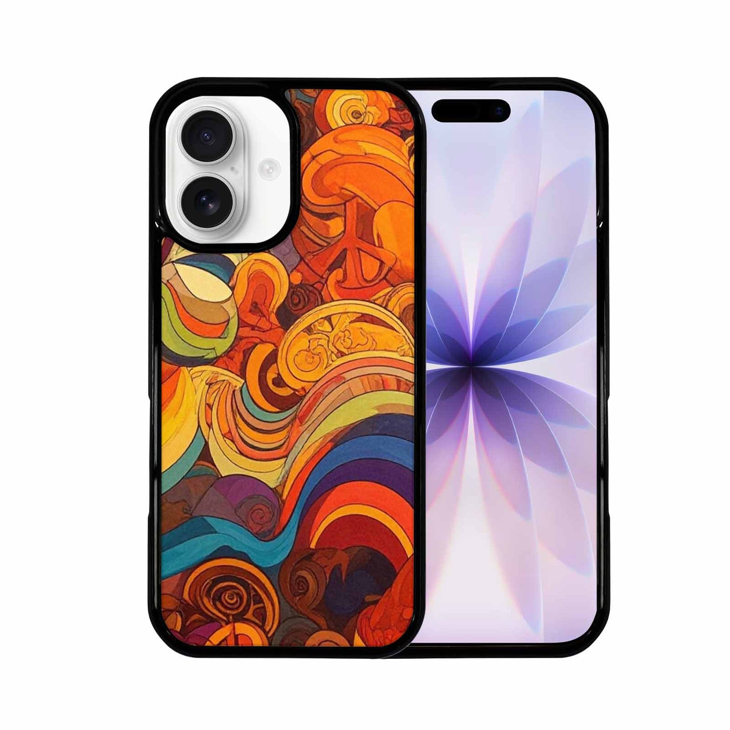 iPhone 17 Case — Small Groovy Peace Sign Original Art, Custom Made Phone Cover