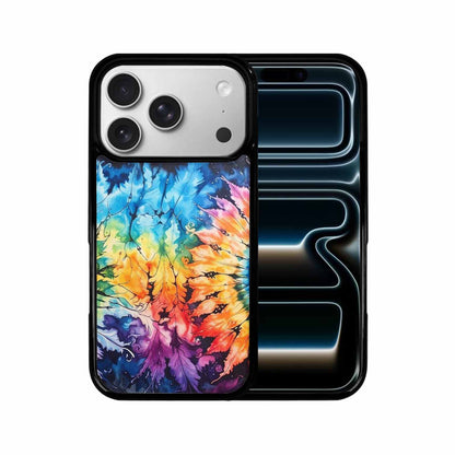 iPhone 17 Pro Case — Black Blue Ink Tie Dye Tie, Original Design Phone Case