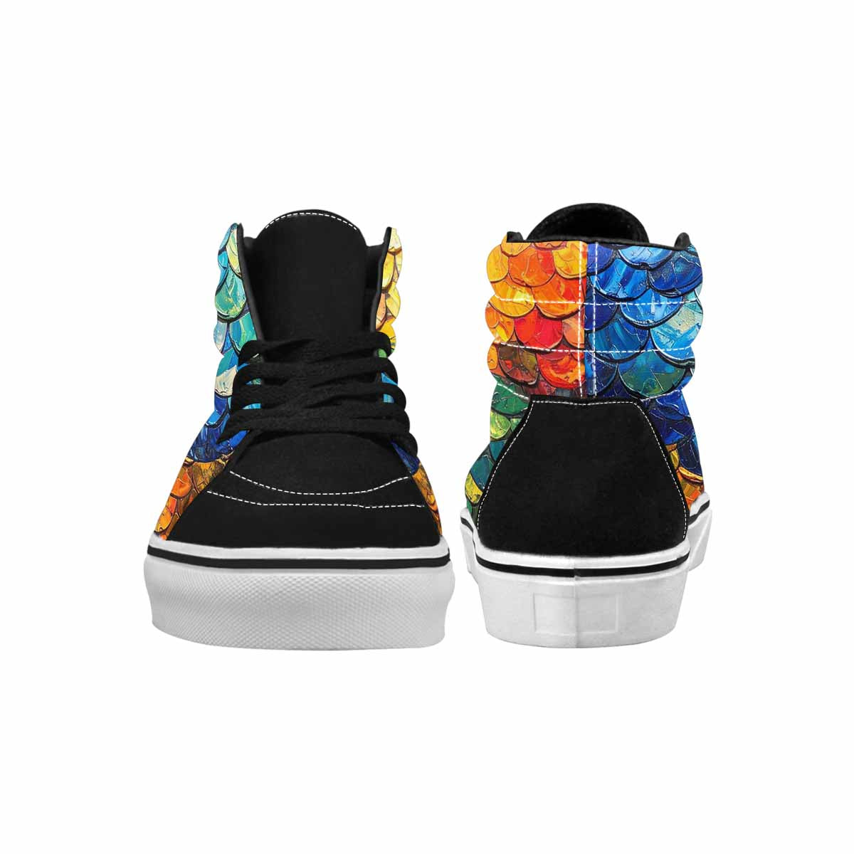 MEN'S Reptile Scale High Top Canvas Grunge Custom Shoes